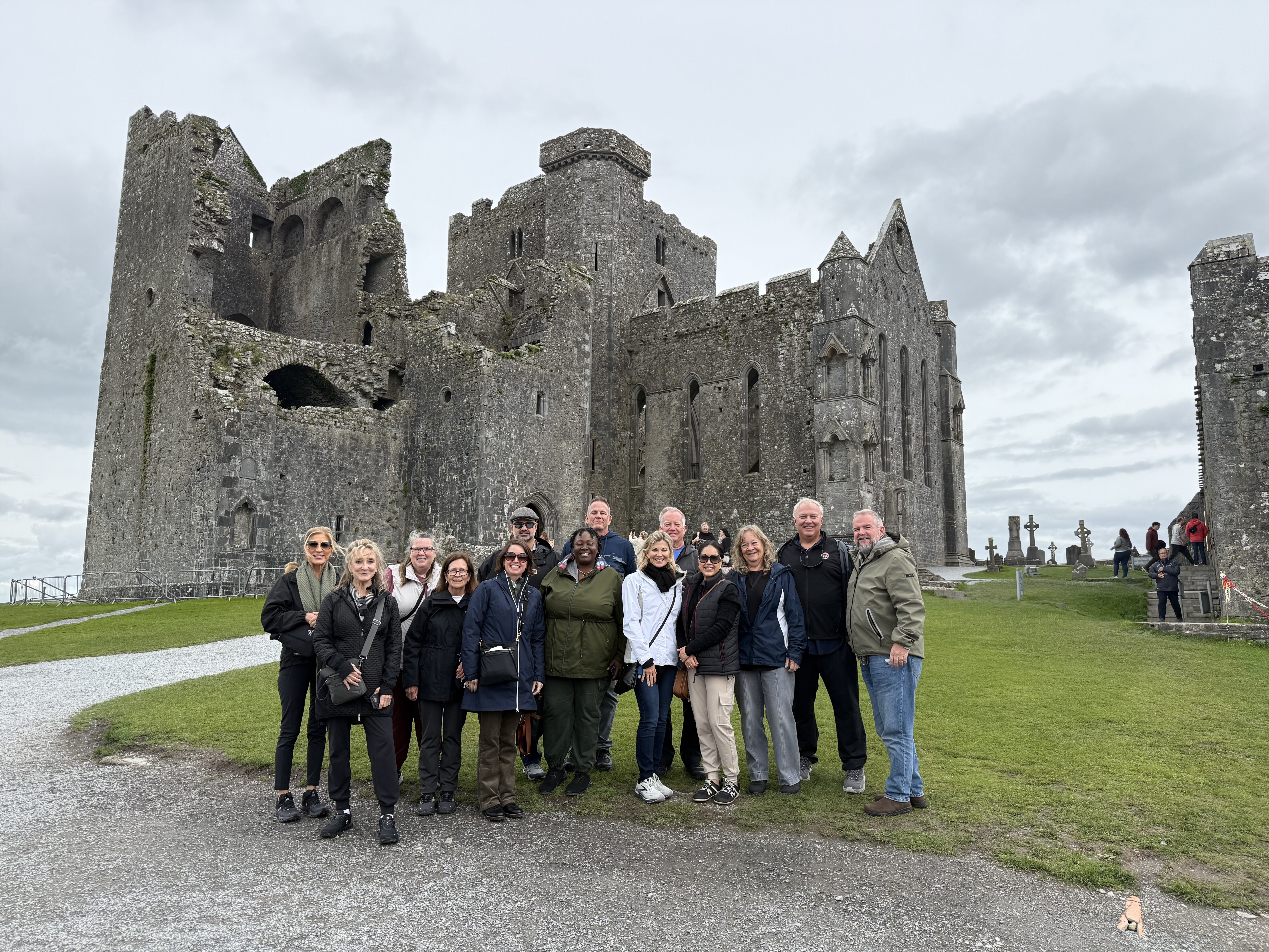 Small group of travelers exploring together